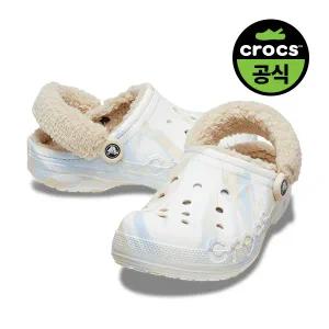 [보리보리/크록스 슈즈]크록스공식 공용 BAYA LINED FUZZ STRAP MARBLED CLG WHM (23FUCL209241)