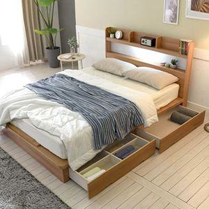 [NS홈쇼핑]수도권무배[숨결] 유씨엠 LED 2구서랍형 슈퍼싱글침대(BS-900)..[30969933]