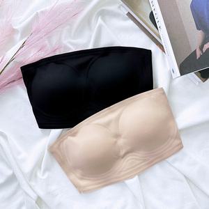 들뜸없는 젤리 심리스 튜브탑 노와이어 실리콘밴딩 5cm 깃털패드 1cm 기본패드