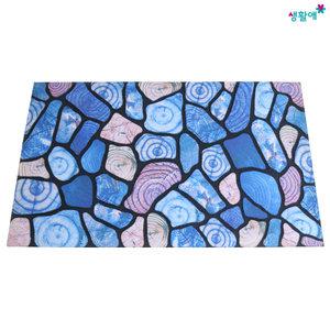 나무 조약돌 논슬립 현관매트 75x45 업소용 발코니 발판 발매트