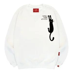 엘라모 3M 검은고양이 맨투맨 남녀공용 빅사이즈 S~4XL