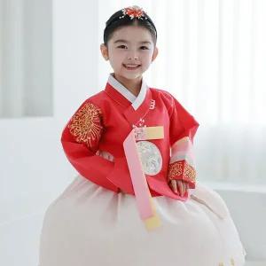 [보리보리/하랑한복]하랑한복 미인랑+복주머니 유아 아동 여아 한복