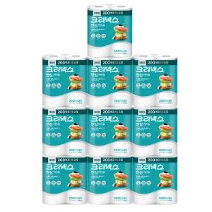 크리넥스 안심 키친타올 200매 2롤 9팩 (18롤)