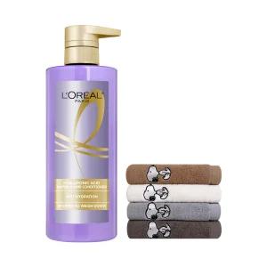 로레알파리 히알루론산 컨디셔닝 헤어팩 660ml + 스누피 타올