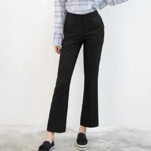 세미 부츠컷 9부 정장바지 핀턱 팬츠 슬랙스 슬렉스 키작녀 빅사이즈 봄 가을 여름