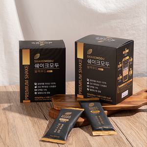아침 식사대용 검은콩 선식 쉐이크모두 블랙푸드 식물성 단백질 음료 (2박스) 4주분+보틀 / 선물세트