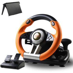 PC 게임용 레이싱 휠, PXN-V3II 180°C경쟁용 볼란테, 3-페달 시프터가 있는 범용 USB 포트, 엑스박스 스티