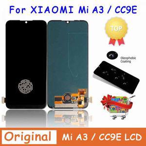 스마트폰 액정 교체 부품 6.09 AMOLED CC9e LCD 샤오미 A3 CC9E 디스플레이 터치 스크린 디지타이저 어셈블