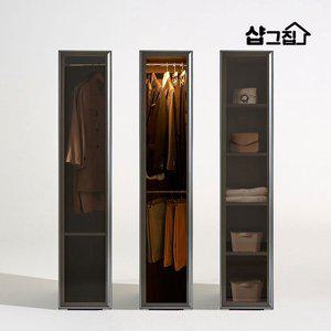 글래스 틈새옷장 학생 원룸 옷장 400 슬림 이불 선반 옷장 (A=모자선반,B=옷장,C=선반장)