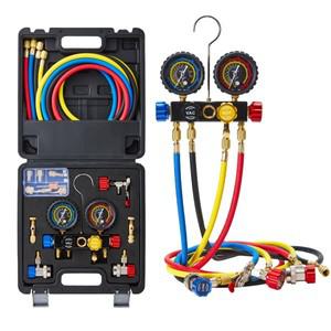 새로운 AC 게이지 HVAC 디지털 냉동 에어컨 공구 매니폴드 세트 (R134a, R22, R12, R502 용)