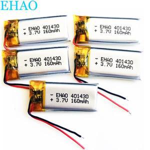 Lot 5 PCS 3.7v 160mAh 리튬 폴리머 LiPo 충전식 배터리 401430 셀 Mp3 GPS 블루투스 헤드폰 헤드셋 스마트