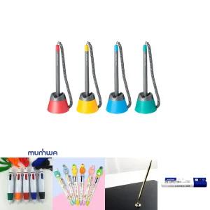 문화 스톱펜 S2 0.7mm 고정형 볼펜 4개입/고정식/고정용/고정펜/고정현/고정형펜/관공서/관공서용/관공서펜
