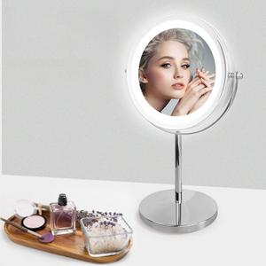 10배 확대 탁상거울 화장거울 메이크업 양면 원형 led