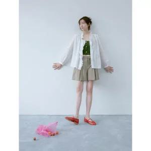 [ZOOC](대구신세계)[박지현 착용] 러플 디테일 블라우스Z252MSC029