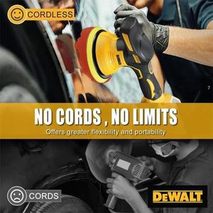 Dewalt 8 기어 디지털 디스플레이 무선 폴리 셔 전기 폴리 셔 자동 자동차 왁싱 연마 기계 전동 공구