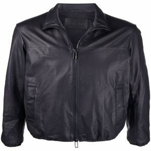 조르지오 아르마니 LEATHER ZIPPED JACKET 193608799