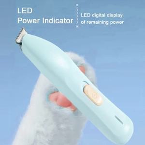 LED 조명이 있는 반려동물 전기 푸시 클리퍼 발 헤어 개 및 고양이 관리 용품 USB 충전식 면도기