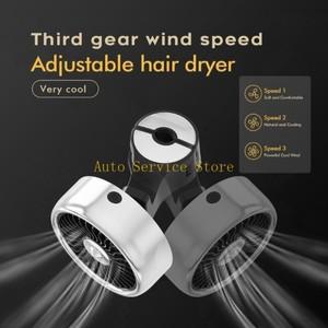 462A 자동차 공기 콘센트 USB 크리에이티브 라이플 팬이있는 가벼운 3 스피드 팬 뒷좌석.