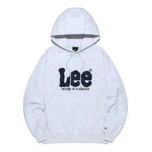 리 LEE 데님 아플리케 빅 트위치 로고 후드 라이트 그레이 LE2501HD04LG 825169