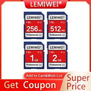 Lemiwei 메모리 카드 256MB 512MB 1GB 2GB SD 고속 전문 633x 수납함 U1 클래스 10 카메라 용 UHS-I