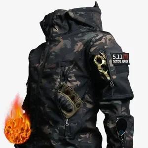세트 아님 RU Camo 방수 및 따뜻한 남성용 겨울 소프트 쉘 특수 전술 후드 자켓 멀티 포켓 전술 바지