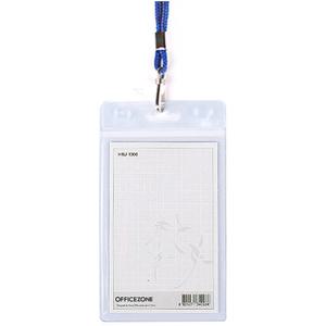 오피스존 500 카드 목걸이 명찰 5개 묶음 가로(민)세로(군) 줄 끈 카드명찰 청색