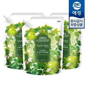 [애경] 르샤트라 고농축 주방세제 애플민트 리필 1.5L x3개