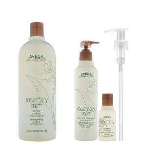 로즈메리 민트 리터 샴푸 +바디워시250ml +컨디셔너 50ml +펌프