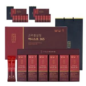 [내일도착] 천양삼 6년근 고려홍삼정 어니스트 365 홍삼스틱 10g x 60포 선물세트+쇼핑백, 3개