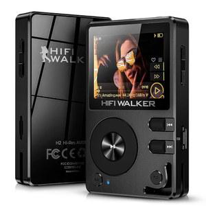 [미국배송] HIFI WALKER H2-128GB MP3 플레이어 블루투스 5.2 고해상도 음악 플랙 디지털 DSD 무손실 오디오 휴대용 DAP 플레이어 양방향 블루투스 128GB SD 카드+확장 메모리