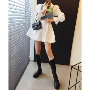 썸 데님 뷔스티에 셔츠 미니원피스 투피스세트