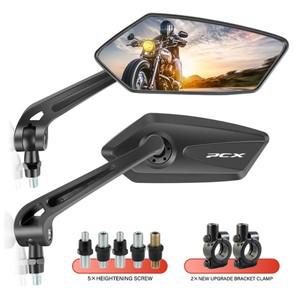 혼다 백미러 PCX 혼다 PCX125 150 ADV150 TRANSALP 오토바이 핸들 바 미러 접이식 블랙 광각 볼록