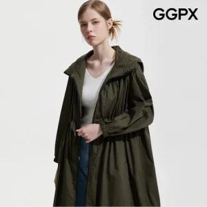 [GGPX] 루즈핏 가을 빅 후드 롱 야상 점퍼 (GP9JP006F)
