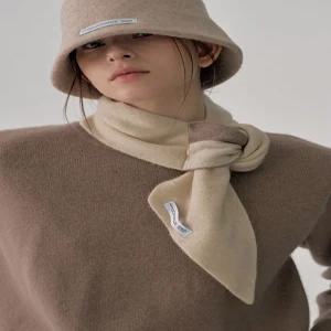 [루메르마쏘]Cashmere Layered Ring Oblique Muffler_Beige