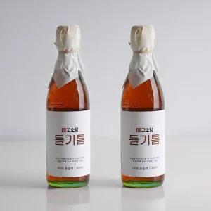 통참깨 100% 고소담 들기름 (350ml x 2병)