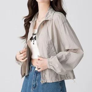 세미크롭 여성 바람막이 점퍼 데일리 간절기 잠바가벼운 봄아우터 외투 여름 경량 아우터 여자 등산