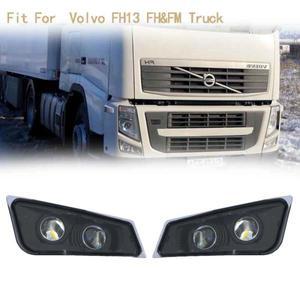 1PCS 트럭 예비 부품 트레일러 듀얼 렌즈 LED 안개등 램프 볼보 FH/FM FH13 FM400 2008 L에 적합 21297918