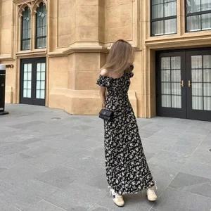 롱원피스 프릴 비치룩 데일리룩 캉캉원피스 오프 (WFK1DIQ)