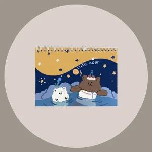 A5 양면 이형지 스티커북 - 온천베어 (30매)
