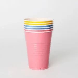 컬러 컵 6개입 250ml 다회용 플라스틱컵 플라스틱컵 물컵 양치컵 일회용컵 다회용컵