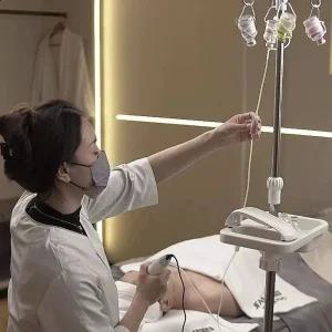 수액걸이 링거거치대 스텐 레일 폴대 바퀴 의료용