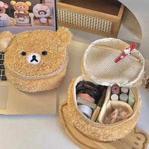 라뮤즈 휴대용 구획 케이스 정리함 곰돌이 파우치