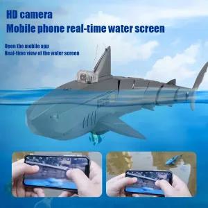 수집품 무선 APP RC 상어 로봇 장난감 카메라 포함 HD Wif Fpv 전기 방수 동물 잠수함 물고기 기계 어린이