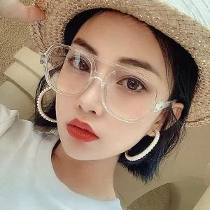 투명 뿔테 패션안경 빅사이즈 스타일리시 안경 여러색 (WFJT8NR)