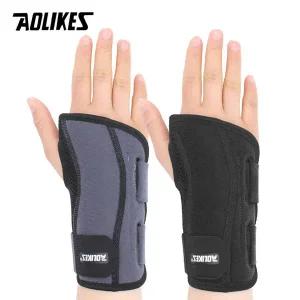 AOLIKES 1PCS 남성 여성을위한 손목 받침대 손목 터널 야간 수면은 압축 슬리브가있는 부목 팔 안정 장치를
