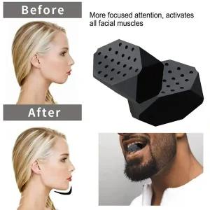 2pcs 50/60Lbs Jaw Exerciser 재정의 Jawline 트레이너 이중 턱 Jawliner 얼굴 씹는 물린 근육 안티 스트레