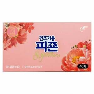 섬유유연제 섬유유연제 건조기용 라 피에스타 40매 달콤한 로즈와 바닐라
