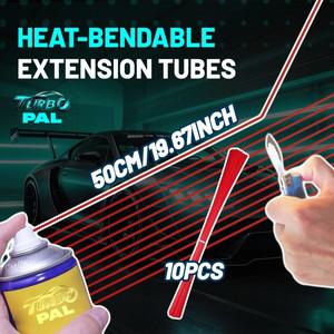 TURBOPAL 에어로졸 스프레이 캔용 50cm 확장 빨간색 플라스틱 빨대 자동차 윤활제 및 청소용 절단 가능 튜