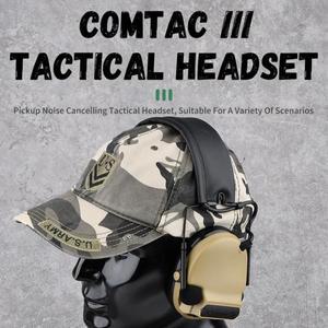 전술 comta 3 헤드셋 액티브 픽업 소음 차단 청력 보호 Airsoft 야외 사냥 통신 다기능