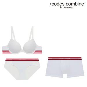 [코데즈컴바인이너웨어](강남점)화이트 커플세트 (CEWBR151WH+CEWBP151WH+CEMDR151WH)